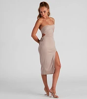 Effortless Summer Style Knit Midi Dress