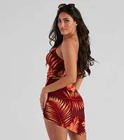 Away On Vacay Tropical Mini Dress