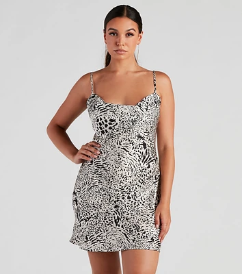 Sleek And Chic Leopard Print Mini Dress
