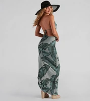 Natural Beauty Tropical Maxi Dress