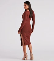 Go With The Scoop Neck Midi Dress