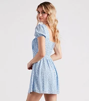 Such A Charmer Ditsy Floral Skater Dress