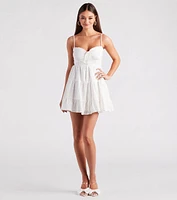 Cherish Me Eyelet Lace Skater Dress