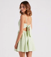 Sway With Me Eyelet Lace Skater Dress