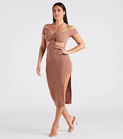 Flirtatious Charm Cutout Midi Dress