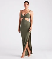 Easy Decision V-Neck Cutout Maxi Dress