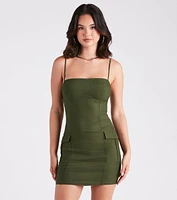 Sergeant Of Style Cargo Pocket Mini Dress