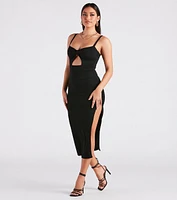 Elevated Perfection Cutout Midi Dress