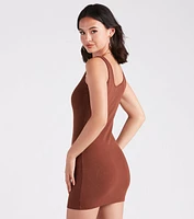 Loving Basics V-Neck Bodycon Tank Dress