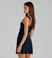 Extra Flare V-Neck Skater Dress