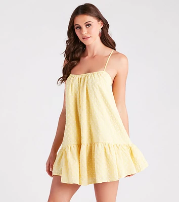 Sunshine Beauty Floral Ruffled Short Dress