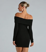 Essential Chic Off-The-Shoulder Mini Dress