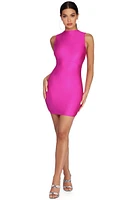 Ruched Nights Neon Mini Dress