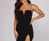 Only You V Cut Mini Dress