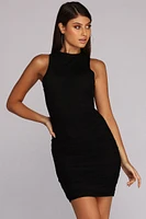 Ruche Hour Sleeveless Mini Dress