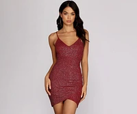 Sparkle Motion Glitter Mini Dress