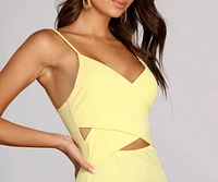 Wrapped Romance Cut Out Dress