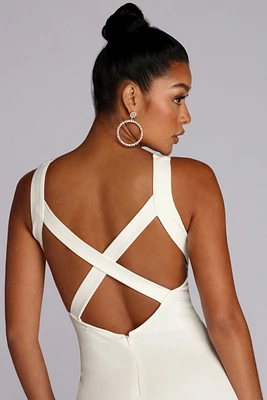 Cross Purposes Open Back Dress