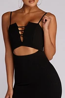 Lady Lattice Cut Out Mini Dress