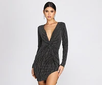 Metallic Marvel Knit Mini Dress