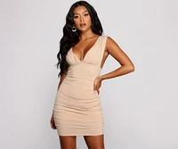 All The Right Moves Ruched Mini Dress