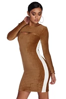 Warm Down Corduroy Mini Dress