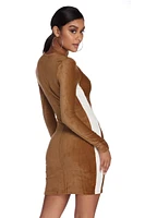 Warm Down Corduroy Mini Dress