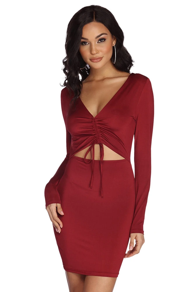 Ruched With Style Mini Dress