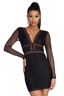 Evening Affair Lace Mini Dress