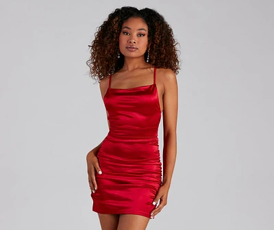 Gorgeous Vibe Satin Mini Dress