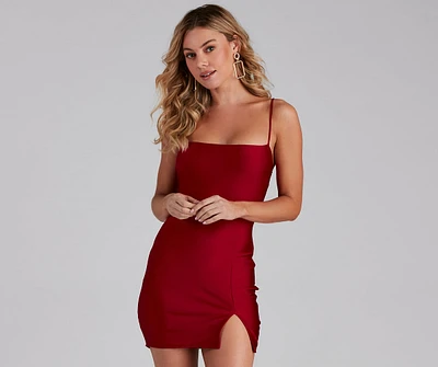 Impress The Best Square Neck Mini Dress