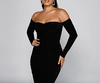 Curves Ahead Ruched Midi Dress