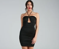 Infinite Love Ruched Halter Dress