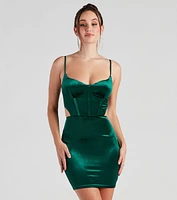 Lady Velvet Corset Mini Dress