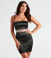 Keep It Bold Satin Mini Dress