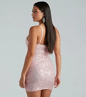 Dusk Til' Dawn Sequin Corset Mini Dress