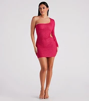 Cut Out For Glitter Mini Dress