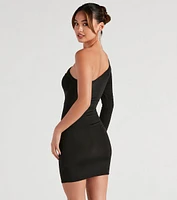 Make The Cut One-Shoulder Mini Dress