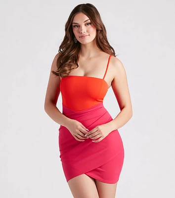 Spring Break Mood Color Block Mini Dress