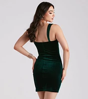 Wish Come True Velvet Wrap Dress