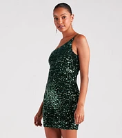 Luxe Shine Sequin Velvet Bodycon Mini Dress