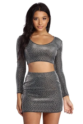 Spark A Convo Heat Stone Crop Top