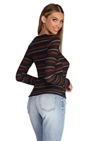 Chill Vibes & Stripes Knit Top