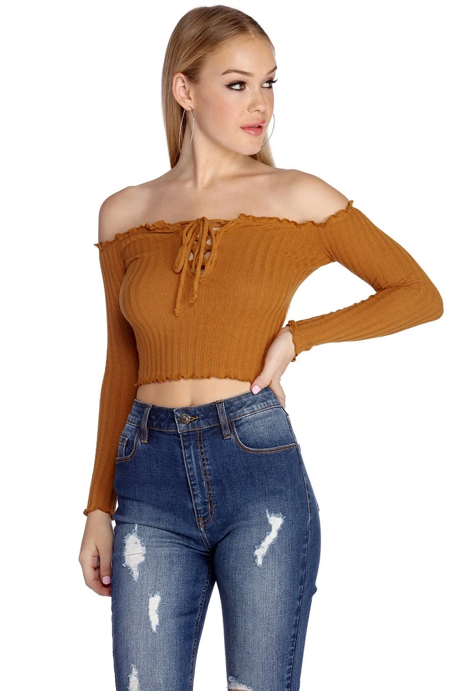 Knit So Simple Crop Top