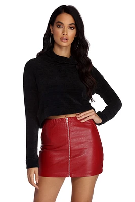 Corduroy Cropped Sweater