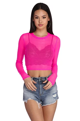 Mesh With The Best Crop Top