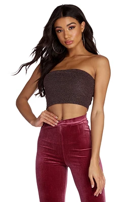 Midnight Glow Cropped Tube Top