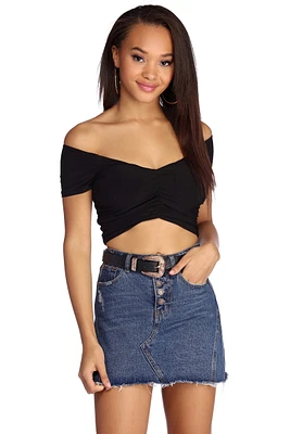 Sweet Thing Ruched Crop Top