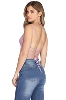 Lace Up Back Bodysuit