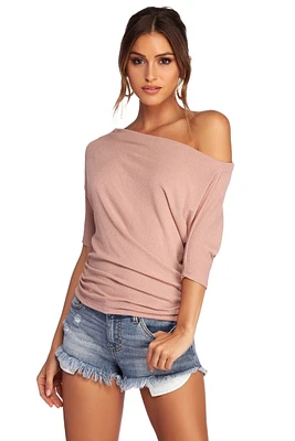 On Deck Ruched Knit Top